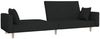 vidaXL Schlafsofa 2-Sitzer mit 2 Kissen, Schwarz Bild 4