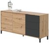 Sideboard >Brooklyn< in Nodi-Eiche/Anthrazit-Grau - 154x74x41 (BxHxT) Bild 4