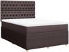 vidaXL Boxspringbett mit Matratze Dunkelbraun 140x190 cm Stoff 3294361 Bild 3