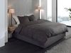 Heckett & Lane Flanell Bettwäsche 155x220 Alloro Anthracite grau Miniblätter Zweige Bild 2
