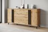 Home affaire Sideboard Helsinki, Kommode mit 2 Türen und 3 Schubladen, Breite 150 cm (1 St), Push-to-Open-Schubladen, höhenverstellbare Einlegeböden Bild 4
