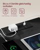 VASAGLE Nachttisch mit Steckdosenleiste, 2er Set, Beistelltisch, 2 Schubladen, 2 AC-Steckdosen, 1 USB-A-Anschlüsse, 1 USB-C-Anschluss, Wohnzimmer Schlafzimmer, modern, ebenholzschwarz LETDE821B02 Bild 3
