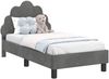 vidaXL Kinderbettgestell mit Kopfteil Dunkelgrau 70 x 140 cm Samt 42011135 Bild 2