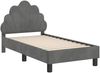 vidaXL Kinderbettgestell mit Kopfteil Dunkelgrau 70 x 140 cm Samt 42011135 Bild 4