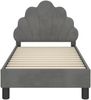 vidaXL Kinderbettgestell mit Kopfteil Dunkelgrau 70 x 140 cm Samt 42011135 Bild 5