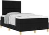 vidaXL Boxspringbett mit Kopfteil Schwarz 120 x 200 cm Stoff 3339688 Bild 2