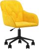 vidaXL Bürostuhl Drehbar Gelb Samt, 78 x 61 x 56 cm Bild 2