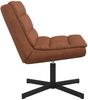 vidaXL Drehstuhl Braun 63 x 75 x 76 cm Antikes PU 42007349 Bild 3