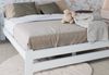 Home Collective Holzbett mit Lattenrost Modern Bett Kiefer Bettgestell Massivholzbett Klassisch (90x200, 120x200, 140x200, 160x200 cm), Doppelbett, Skandi Boho Landhaus Kopfteil mittel 120x200 cm weiß Bild 2