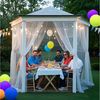 BTTO V&G Vorhang Moskitonetz,Outdoor Vorhang,DIY Größe (1 St), transparent, Insektenschutz,für Garten Balkon Patio Porch Pool Wohnzimme Bild 4