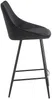 Vente-unique - Barhocker 2er-Set - Samt - Schwarz - MASURIE Bild 3