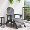 vidaXL Adirondack-Stuhl Hellgrau 82 x 74 x 92 cm HDPE 42006632 Bild 3