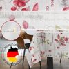 ANRO Tischdecke mit Blumen Botanik aus Stoff Tischwäsche mit Beschichtung Tischtuch (Einzelstück 1-tlg), auch als Gartentischdecke - mit Schutzschicht Bild 3