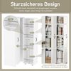 MODFU Hochschrank mit Rollen (Erweiterbares Highboard, 1-St, 4 Ebenen, MDF) Links und rechts austauschbar Bild 3