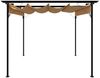 vidaXL Pergola mit Ausziehbarem Dach Taupe 3x3 m Stahl 180 g/m² 312227 Bild 2