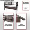 Sitzbank T207, Bank Truhenbank Holzbank Aufbewahrungstruhe, Staufach Kissen Holz 119cm ~ weiß, shabby Bild 2