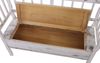 Sitzbank T207, Bank Truhenbank Holzbank Aufbewahrungstruhe, Staufach Kissen Holz 119cm ~ weiß, shabby Bild 4