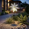 2x LED Solarleuchte, Glaskugel, Windrad, silbergrau, H 50 cm Bild 3