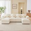 4-Sitzer Wohnlandschaft B 284 x T 156,5 x H 86 cm aus Chenille mit verstellbaren Armlehnen Bild 2