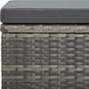 vidaXL Gartenhocker 4 Stk. mit Sitzkissen Poly Rattan Grau 316750 Bild 5