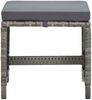 vidaXL Gartenhocker 4 Stk. mit Sitzkissen Poly Rattan Grau 316750 Bild 3