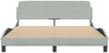 vidaXL Bettgestell "Dover" Hellgrau 160x200 cm Samt 373212 Bild 4
