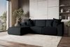 99rooms Gusto Ecksofa Cordstoff POSO Schwarz Links mit Schlaffunktion Bild 2
