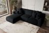99rooms Gusto Ecksofa Cordstoff POSO Schwarz Links mit Schlaffunktion Bild 3