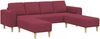 vidaXL Sofa Set, Stoff weinrot Bild 2