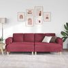 vidaXL Sofa Set, Stoff weinrot Bild 3