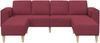 vidaXL Sofa Set, Stoff weinrot Bild 4