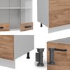 Komplettküche R-Line Goldkraft Eiche/Weiß 300 cm AP Eiche Vicco Bild 5