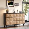 Sideboard 120x40x85 cm - Industrielles Design mit 6 Schubladen & Holzakzenten Bild 5