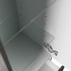 Hochschrank 120 cm anthrazit gemasert mit Glaseinlagen : Anthrazit gemasert Bild 4