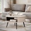 Lookway Couchtisch IVY Runder Sofatisch mit Ablage (1 Tisch), Durchmesser: ⌀ 76 cm Bild 2