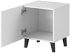2x Stück Nachtschrank 'Fusbo' Weiß / Schwarz Bild 3