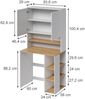 Waschmaschinenschrank Viktor Weiß/Artisan-Eiche 93.6 x 88.2 cm 2 Teile mit Regal Vicco Bild 2