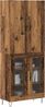 vidaXL Highboard 2 pcs Altholz Ingenieurholz und Glas 3403165 Bild 3
