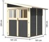 Karibu Gartenhaus Wandlitz 2 Anlehnhaus 19mm terragrau Bild 2