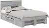 vidaXL Bettrahmen Graues Sonoma 120 x 200 cm Holzwerkstoff 3408779 Bild 2