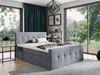 Boxspringbett Schlafzimmerbett OWEN 140x200cm Stoff Grau Bild 3