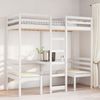 vidaXL Hochbett mit Schreibtisch & Stühlen Weiß 90x190 cm Kiefernholz 3308560 Bild 3