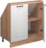 Küchenschrank für Dachschrägen R-Line Weiß Landhaus 80 cm mit 2 Türen Vicco Bild 4