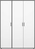 Rauch Möbel 'Voyager' Kleiderschrank, Holz, Weiß | Grau Metallic, Zubehör Classic, Breite 140 cm | ohne Schubladen Bild 4