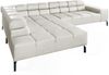 KAWOLA Sofa NELSON Ecksofa Leder hellgrau Recamiere links 72 x 216 x 321 cm Bild 3
