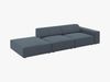 Micadoni Sofa Jodie 3-Sitzer Links Strukturierter Stoff Megan Blau Bild 3