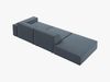 Micadoni Sofa Jodie 3-Sitzer Links Strukturierter Stoff Megan Blau Bild 4