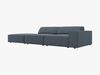 Micadoni Sofa Jodie 3-Sitzer Links Strukturierter Stoff Megan Blau Bild 2