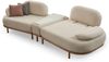 Sitzgruppe/Sofa Set - Wohnzimmergarnitur "Milfoil" 3+2+1-Beige/Grau Bild 5
