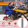Rollhocker für die Werkstatt Mechanikerhocker auf Rollen mit 71-83 cm Höhenverstellung & Werkzeugablage Rot Bild 4
